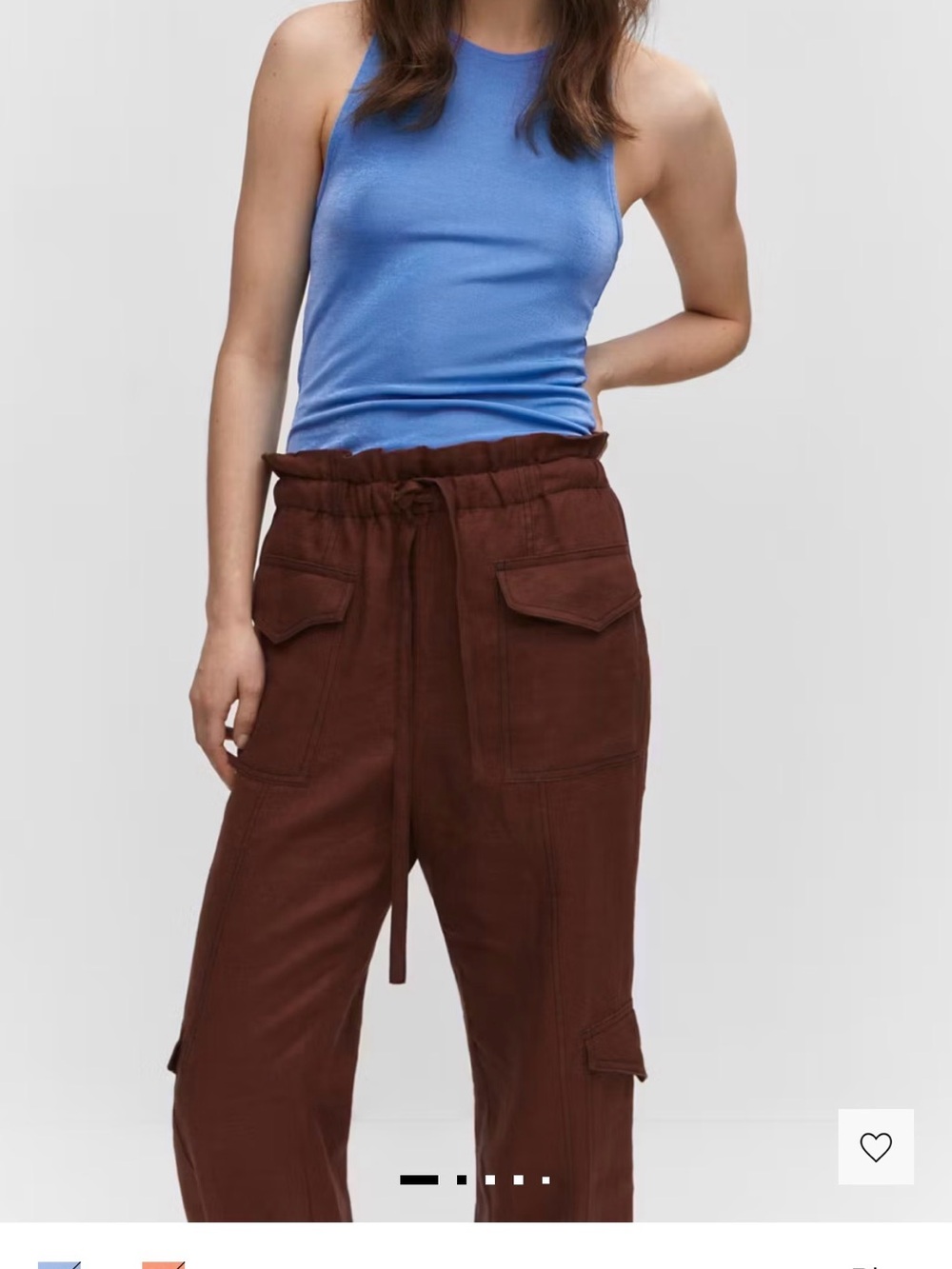 MANGO Blue Racer Back Tank- XS